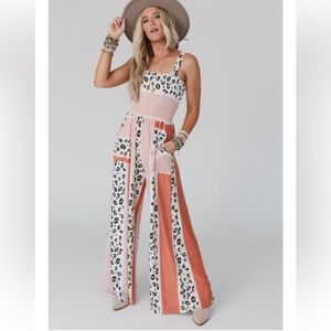 NWOT Leopard Jumpsuit